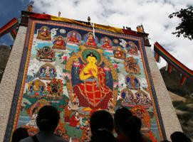 Thangka Painting in tibet monastery